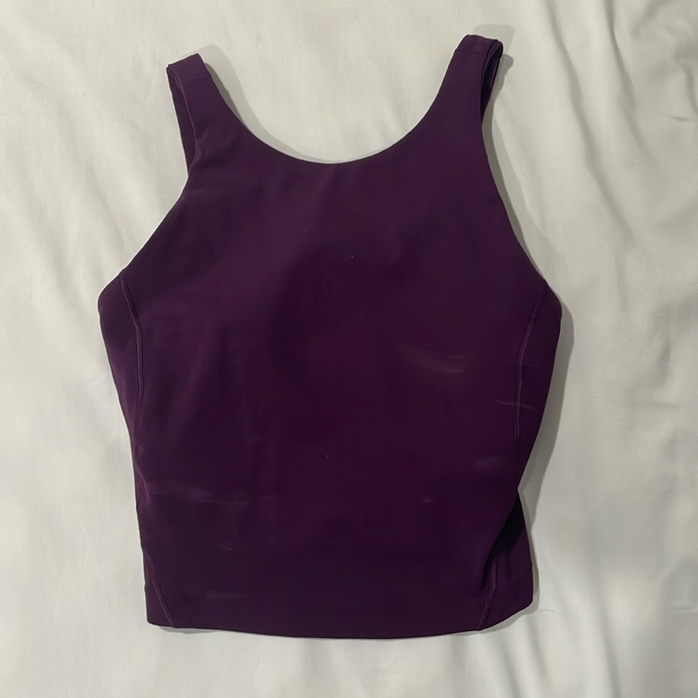 dramatic, magenta, high neck, align tank